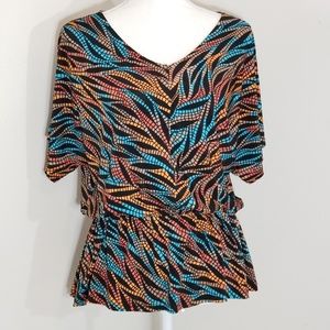 Eric Signature Multi-color Black V-neck